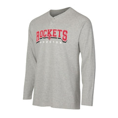 NBA Houston Rockets Concepts Sport Hawthorn Thermal Knit Long Sleeve Henley T-Shirt