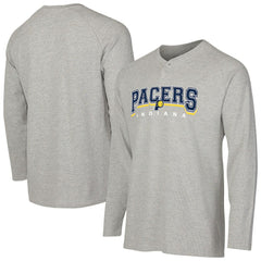 NBA Indiana Pacers Concepts Sport Hawthorn Thermal Knit Long Sleeve Henley T-Shirt