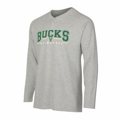 NBA Milwaukee Bucks Concepts Sport Hawthorn Thermal Knit Long Sleeve Henley T-Shirt