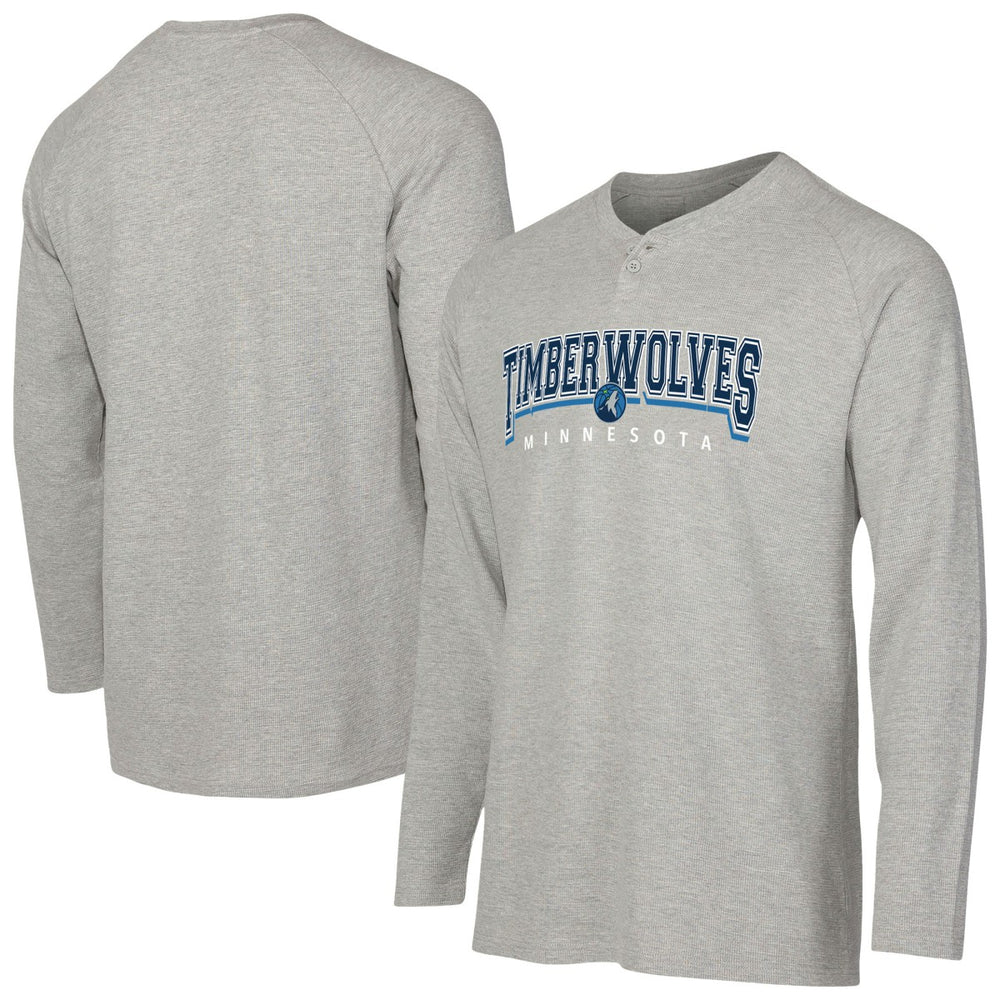 NBA Minnesota Timberwolves Concepts Sport Hawthorn Thermal Knit Long Sleeve Henley T-Shirt