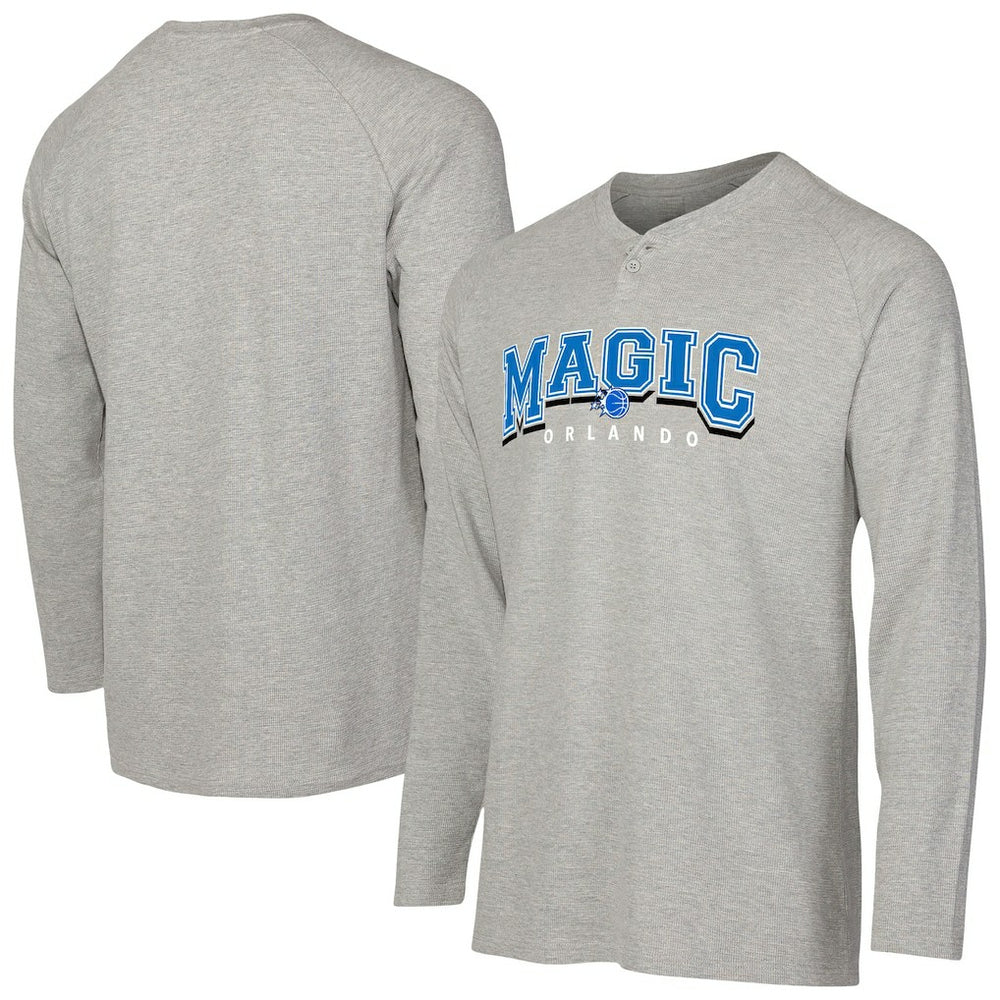 NBA Orlando Magic Concepts Sport Hawthorn Thermal Knit Long Sleeve Henley T-Shirt