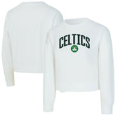 NBA Boston Celtics Concepts Sport Women's Laney Chenille Cropped Long Sleeve T-Shirt