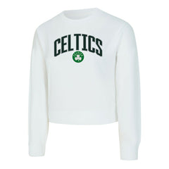 NBA Boston Celtics Concepts Sport Women's Laney Chenille Cropped Long Sleeve T-Shirt