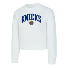 NBA New York Knicks Concepts Sport Women's Laney Chenille Cropped Long Sleeve T-Shirt