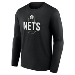 NBA Brooklyn Nets Center Court Name & Number Custom Long Sleeve T-Shirt