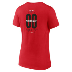 NBA Chicago Bulls Women's Center Court Name & Number Custom V-Neck T-Shirt sale