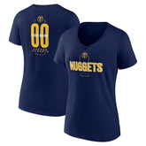 NBA Denver Nuggets Women's Center Court Name & Number Custom V-Neck T-Shirt sale