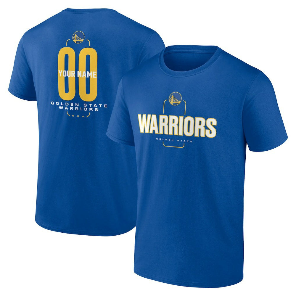 NBA Golden State Warriors Center Court Name & Number Custom T-Shirt sale