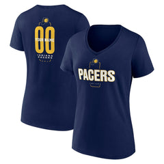 NBA Indiana Pacers Women's Center Court Name & Number Custom V-Neck T-Shirt