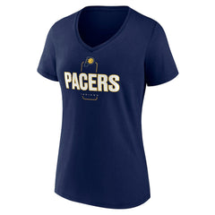 NBA Indiana Pacers Women's Center Court Name & Number Custom V-Neck T-Shirt