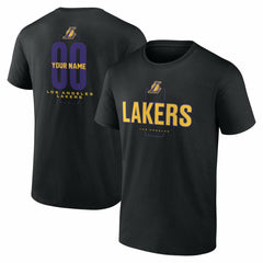 NBA Los Angeles Lakers Center Court Name & Number Custom T-Shirt