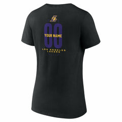 NBA Los Angeles Lakers Women's Center Court Name & Number Custom V-Neck T-Shirt