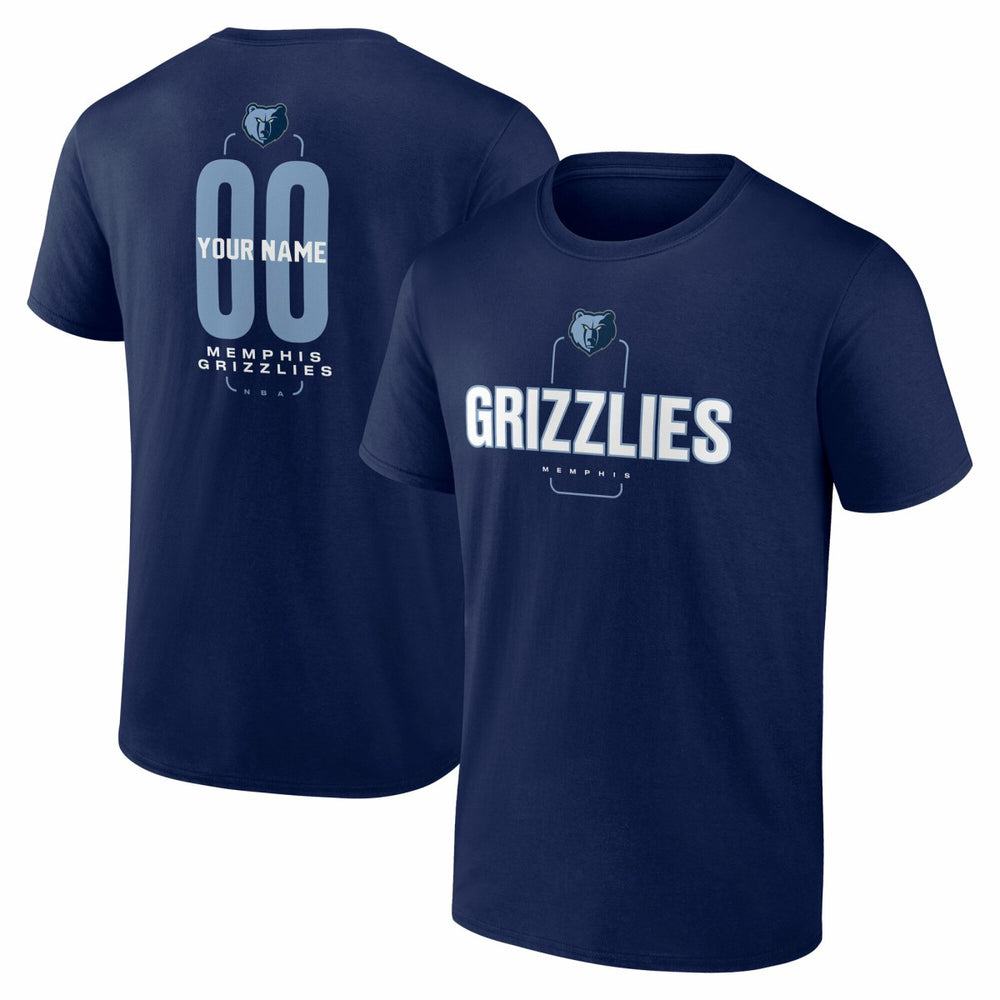 NBA Memphis Grizzlies Center Court Name & Number Custom T-Shirt