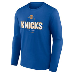 NBA New York Knicks Center Court Name & Number Custom Long Sleeve T-Shirt