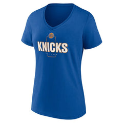 NBA New York Knicks Women's Center Court Name & Number Custom V-Neck T-Shirt