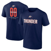 NBA Oklahoma City Thunder Center Court Name & Number Custom T-Shirt