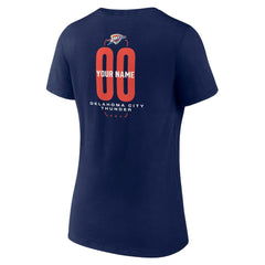 NBA Oklahoma City Thunder Women's Center Court Name & Number Custom V-Neck T-Shirt
