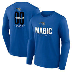 NBA Orlando Magic Center Court Name & Number Custom Long Sleeve T-Shirt