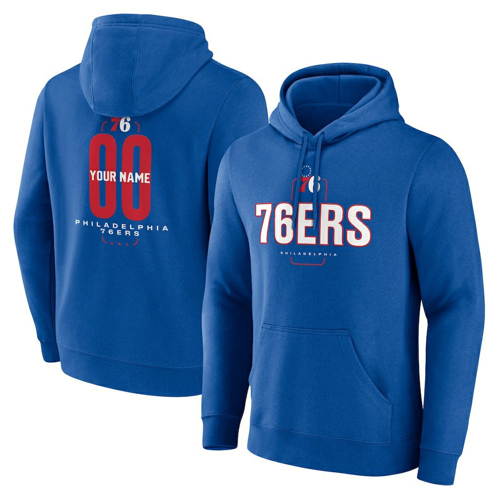 NBA Philadelphia 76ers Center Court Name & Number Custom Hoodie