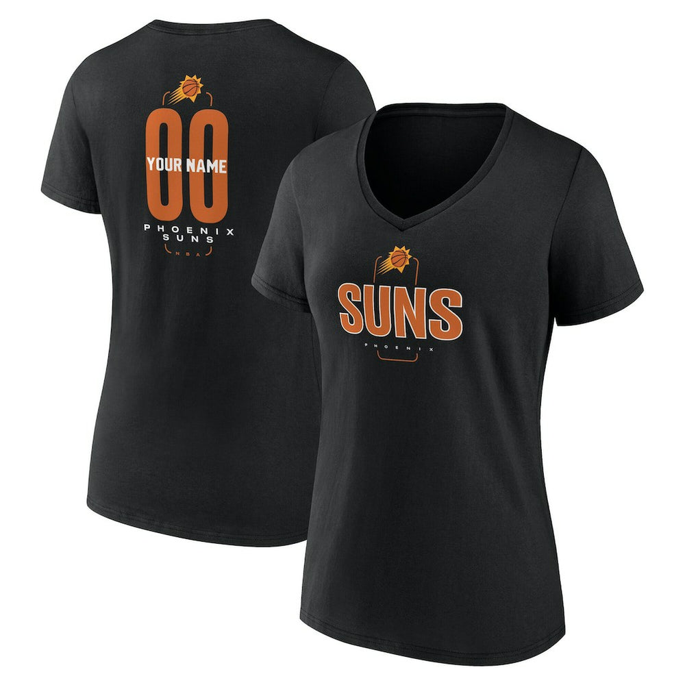NBA Phoenix Suns Women's Center Court Name & Number Custom V-Neck T-Shirt sale