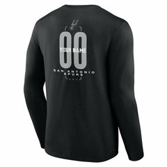 NBA San Antonio Spurs Center Court Name & Number Custom Long Sleeve T-Shirt