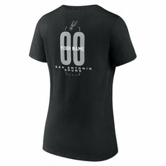 NBA San Antonio Spurs Women's Center Court Name & Number Custom V-Neck T-Shirt