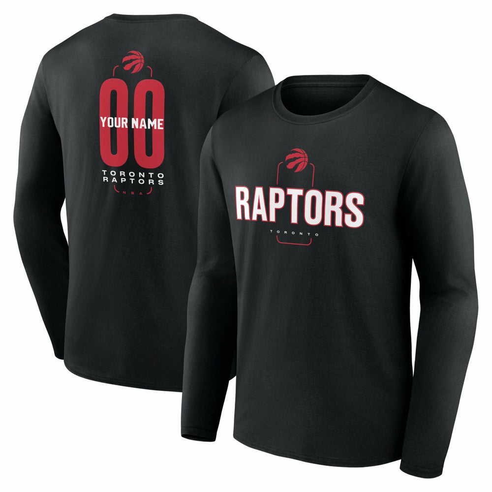 NBA Toronto Raptors Center Court Name & Number Custom Long Sleeve T-Shirt