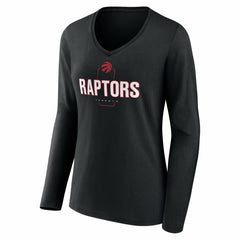 NBA Toronto Raptors Women's Center Court Name & Number Custom Long Sleeve V-Neck T-Shirt