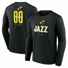 NBA Utah Jazz Center Court Name & Number Custom Long Sleeve T-Shirt
