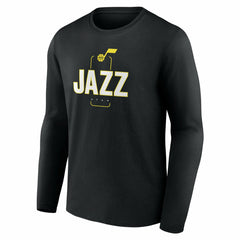 NBA Utah Jazz Center Court Name & Number Custom Long Sleeve T-Shirt