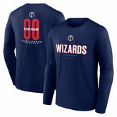NBA Washington Wizards Center Court Name & Number Custom Long Sleeve T-Shirt