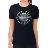 NBA Minnesota Timberwolves G-III 4Her by Carl Banks Women's Super-Slim Lightweight Pinstripe Circle Graphic T-Shirt
