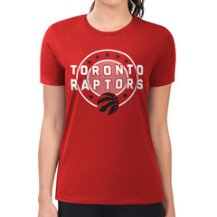 NBA Toronto Raptors G-III 4Her by Carl Banks Women's Super-Slim Lightweight Pinstripe Circle Graphic T-Shirt