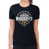 NBA Denver Nuggets G-III 4Her by Carl Banks Women's Super-Slim Lightweight Pinstripe Circle Graphic T-Shirt sale