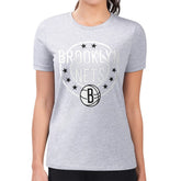 NBA Brooklyn Nets G-III 4Her by Carl Banks Women's Super-Slim Lightweight Pinstripe Circle Graphic T-Shirt