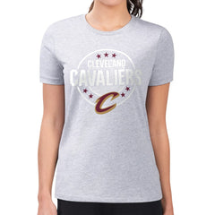 NBA Cleveland Cavaliers G-III 4Her by Carl Banks Women's Super-Slim Lightweight Pinstripe Circle Graphic T-Shirt sale