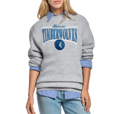 NBA Minnesota Timberwolves Starter Women's Arch Stripe Fleece Crewneck Sweatshirt