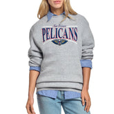 NBA New Orleans Pelicans Starter Women's Arch Stripe Fleece Crewneck Sweatshirt