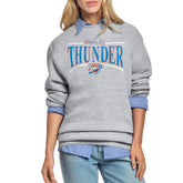 NBA Oklahoma City Thunder Starter Women's Arch Stripe Fleece Crewneck Sweatshirt