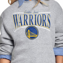 NBA Golden State Warriors Starter Women's Arch Stripe Fleece Crewneck Sweatshirt sale