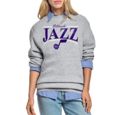 NBA Utah Jazz Starter Women's Arch Stripe Fleece Crewneck Sweatshirt