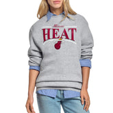 NBA Miami Heat Starter Women's Arch Stripe Fleece Crewneck Sweatshirt