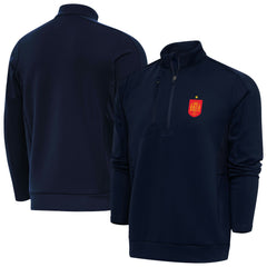 Spain National Team Antigua Genesis Quarter-Zip Pullover - Navy