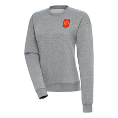 Spain National Team Antigua Women's Takeover Fleece Sweatshirt - Heather Gray