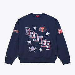 MLB Atlanta Braves Mitchell & Ness Women's Pep Rally Sweatshirt