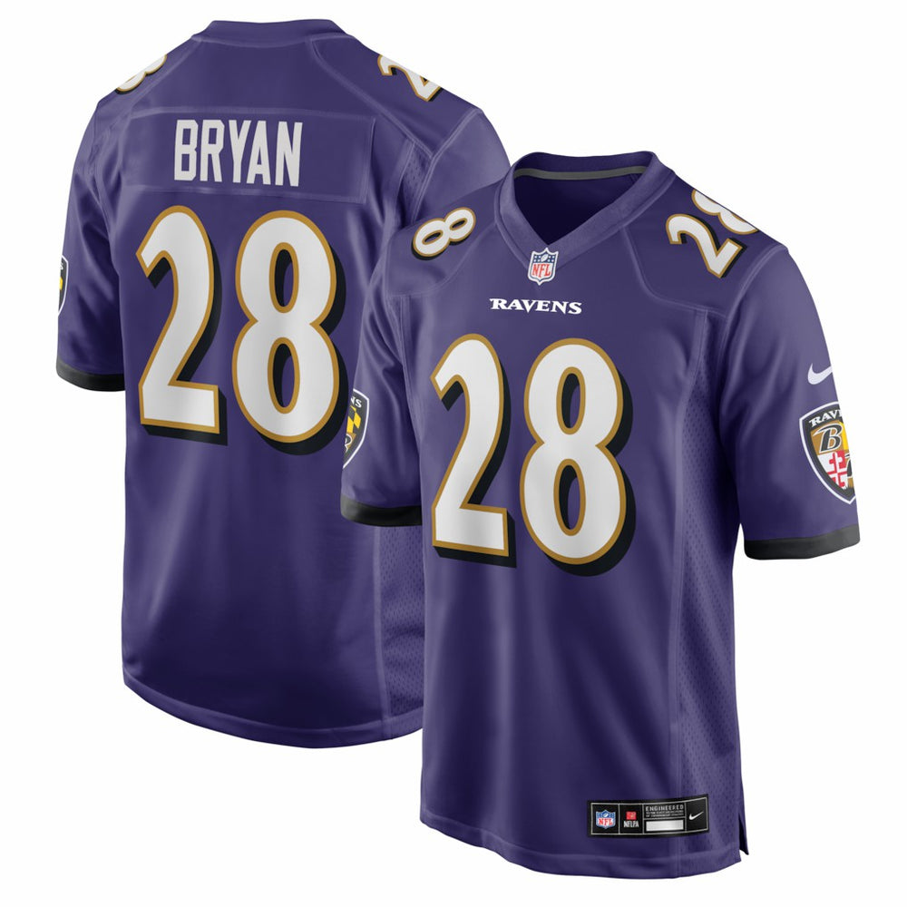 Taven Bryan Team Game Jersey - Baltimore Ravens