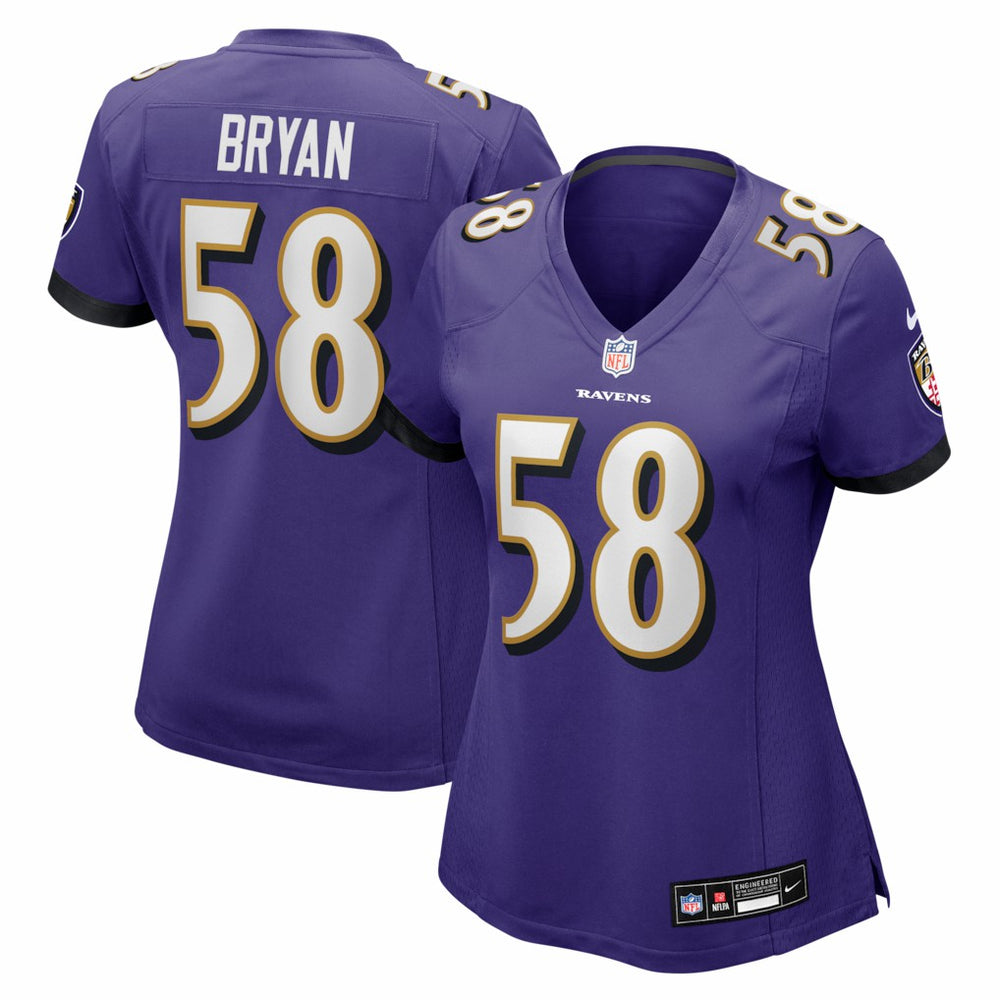 Taven Bryan Women's Team Game Jersey - Baltimore Ravens