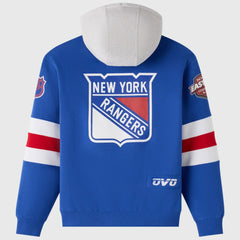 NHL Blue New York Rangers OVO x NHL Fleece Hoodie
