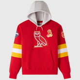 NHL Red Calgary Flames OVO x NHL Fleece Hoodie