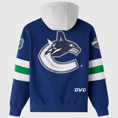 NHL Blue Vancouver Canucks OVO x NHL Fleece Hoodie